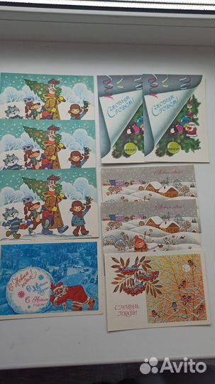 Новогодние открытки и конверты СССР