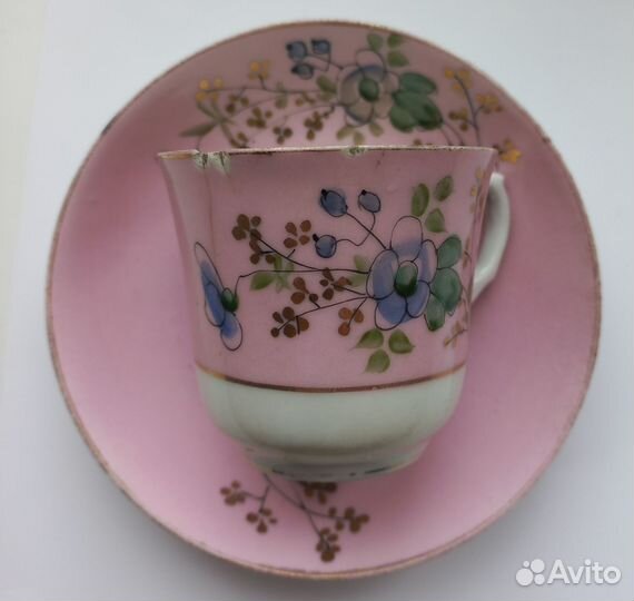 Чайная пара. Фарфор. Кузнецов на Волхове