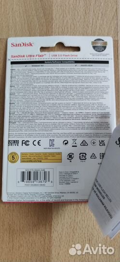 Флешка SanDisk Ultra Flair USB 3.0 128 гб