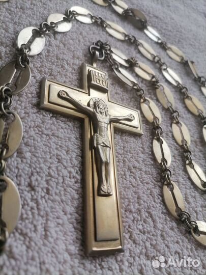 Серебро -позолота «наградной наперсный крест в пам