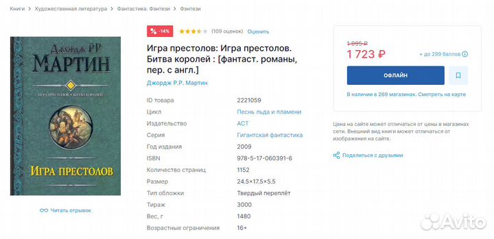 Книга Игра престолов