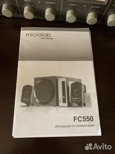 Колонки 2.1 Microlab FC550, пульт, инструкция