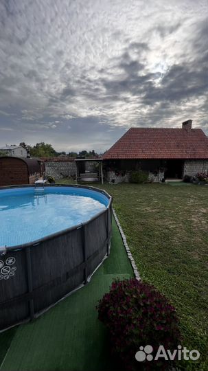 Баня на дровах с бассейном,беседка