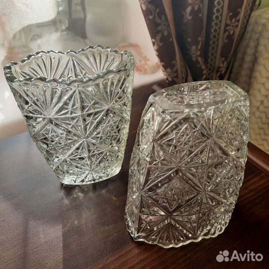 Старинная ваза антикварное стекло