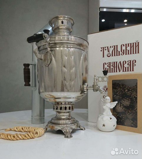 Тульский новый самовар на дровах. Оригинал