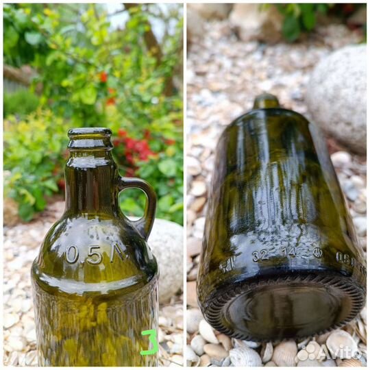 Бутылки от пива (Россия), сока (Италия)