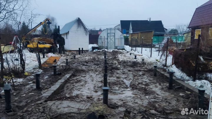 Винтовые сваи. Монтаж винтовых свай