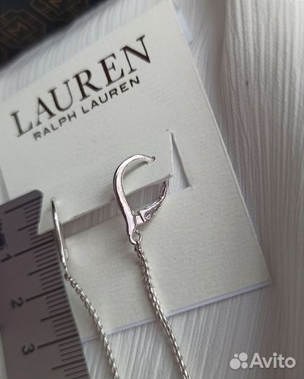 Серьги Ralph Lauren длинные с шариком