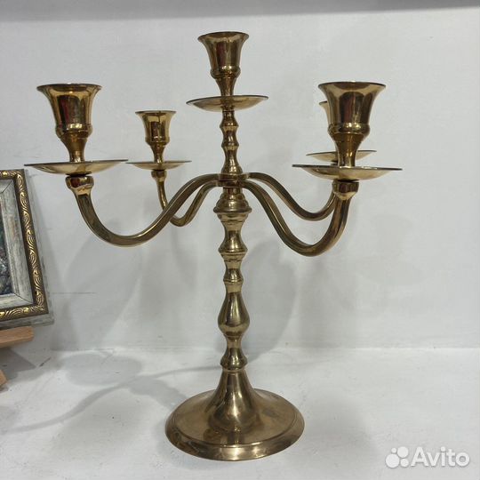 Подсвечник латунь