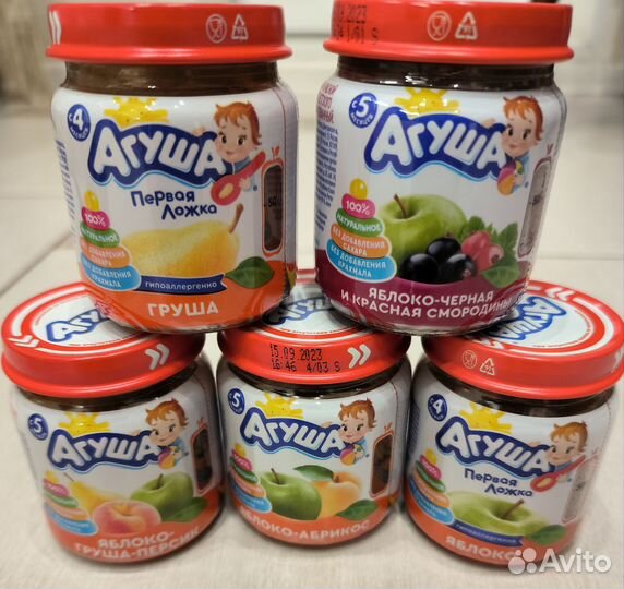 Детское питание Агуша пюре фруктовое