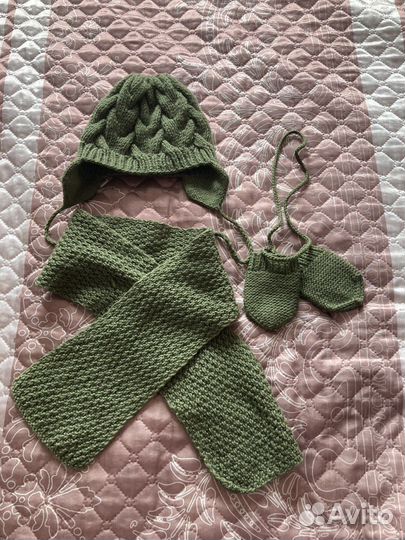 Комплект шапка и шарф детские