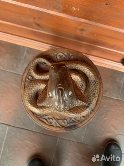 Статуэтка Кобра, красное дерево, Индия