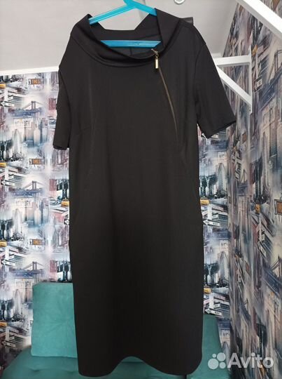 Платье женское чёрное 44-46 р