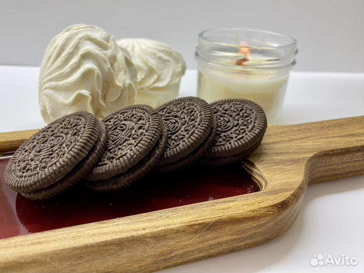 Сырная тарелка/менажница с эпоксидной смолой