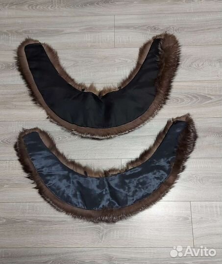 Меховой воротник чернобурка