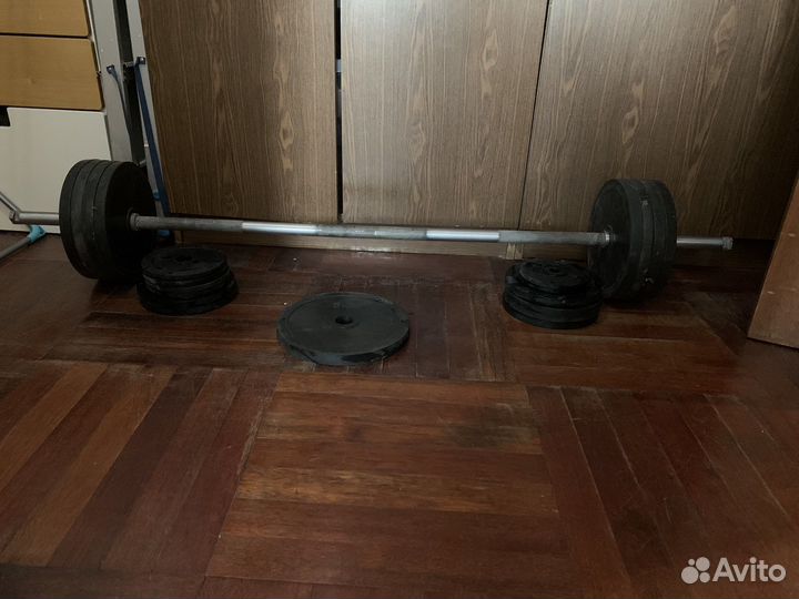 Штанга с блинами бу