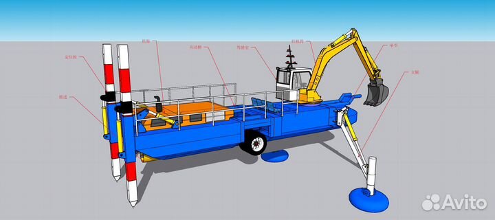 Земснаряд амфибия новый