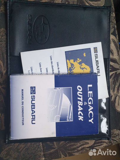 Кожаный чехол книга на субару аутбэк, легаси