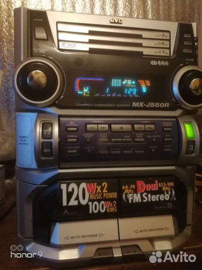 Музыкальный центр JVC MX-J550R усилитель AUX