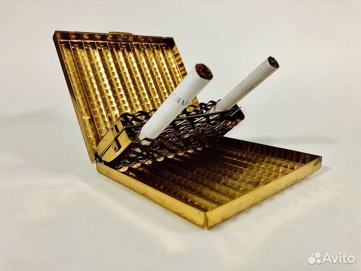 Портсигар редкий латунь USA 30-40е годы