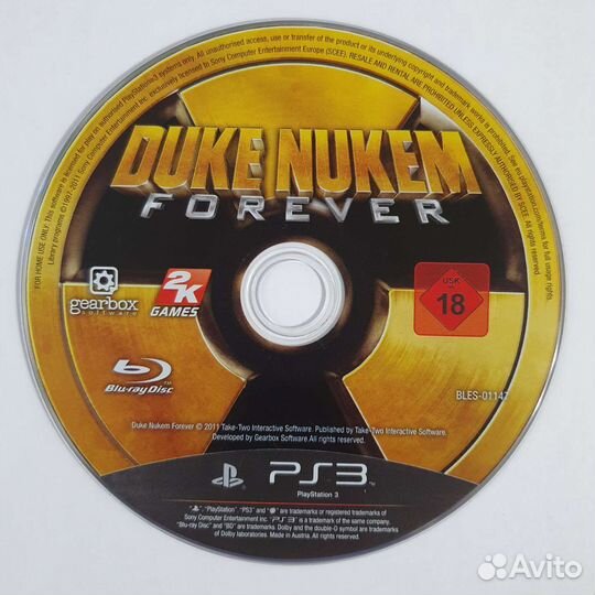 PS3 Duke Nukem Forever. Лицензия