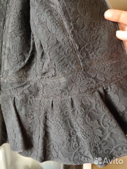 Куртка кожаная женская с баской р. 42-44