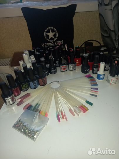 Гель лаки пакетом 42 цветных и 15 основ