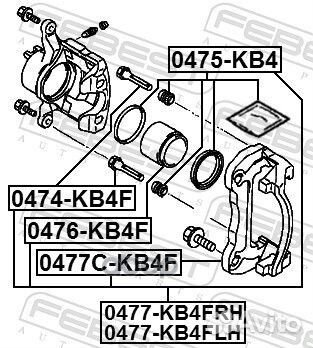 Скоба переднего тормозного суппорта 0477C-KB4F