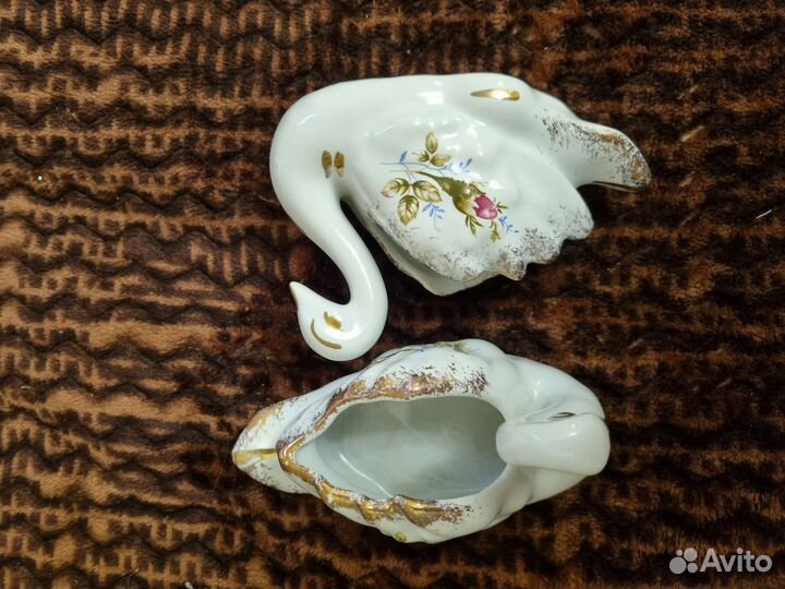 Статуэтки лебеди фарфор Chodziez Poland