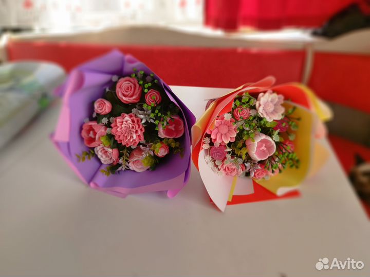 Букет цветов из мыла ручной работы