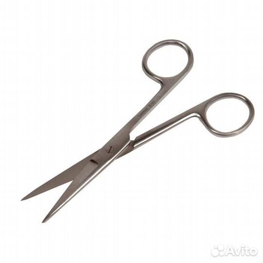 Ножницы прямые остроконечные 140 мм (медицинская с