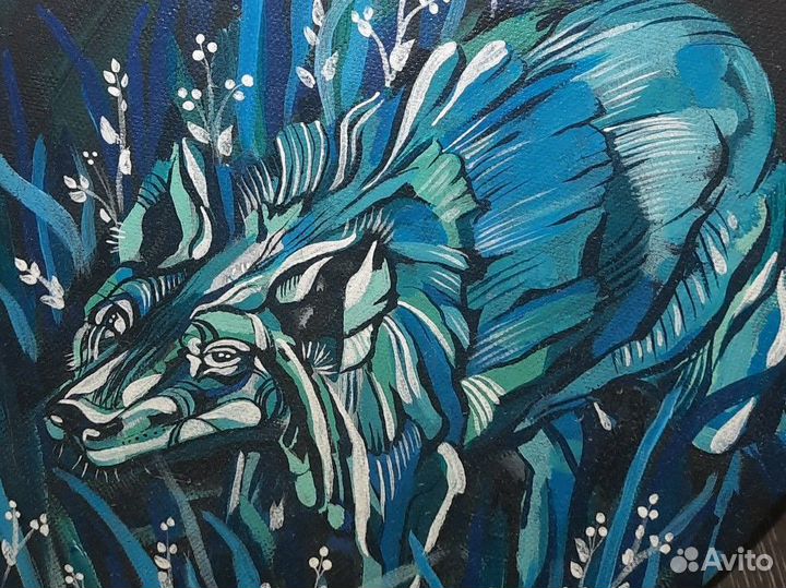 Картина на круглом холсте 