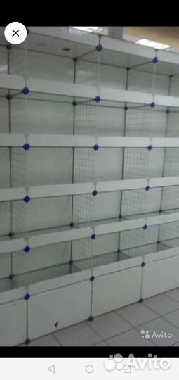 Стеллаж разборный стеклянный