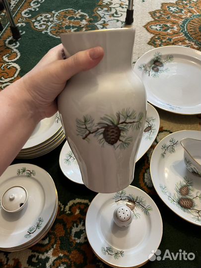 Сервиз столовый фарфор СССР «шишки»
