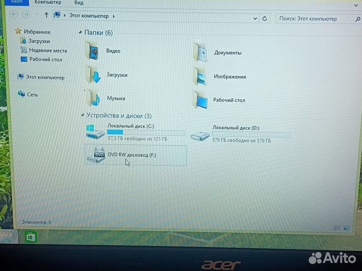 Ноутбук Acer aspire i7 8*2.3GHz