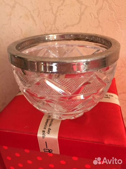 Хрустальная салатница СССР
