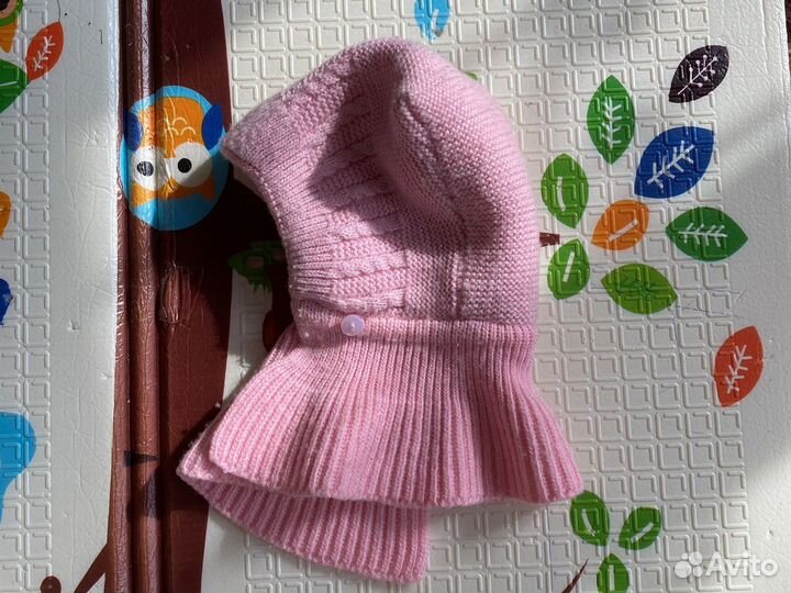 Шапка шлем зимняя розовая 44 - 46