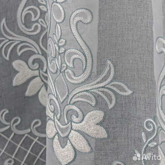 Тюль Флоренция бирюзовый