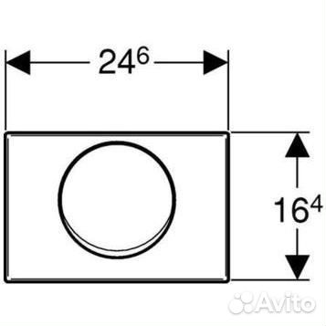 Кнопка для инсталляции Geberit Delta 15 антивандал