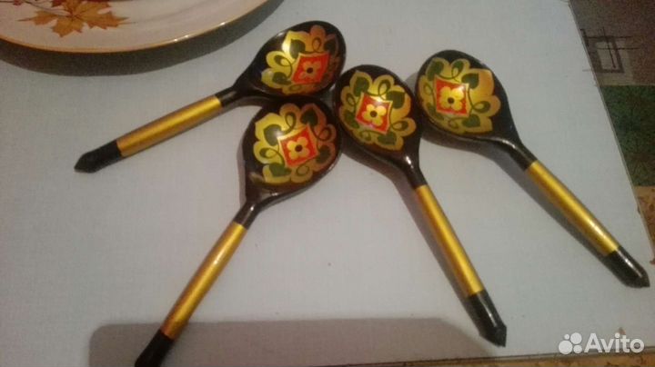 Деревянные ложки хохлома СССР