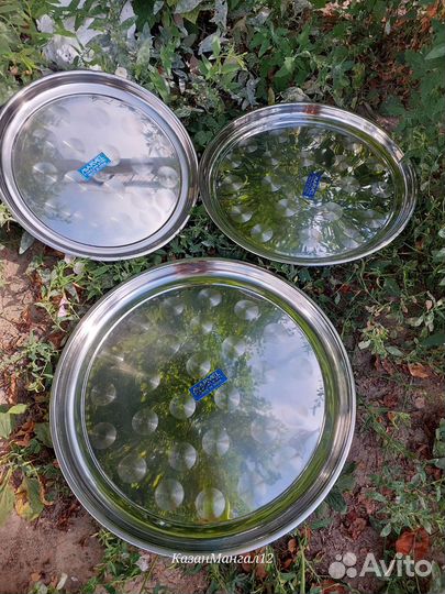 Поднос круглый нержавейки