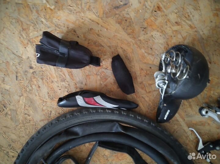 Покрышки камеры седло крылья тормоза педали и др