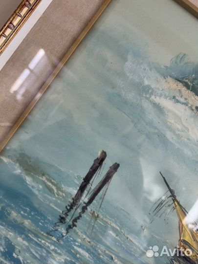 95х60 см картина масло холст антикварная. Италия