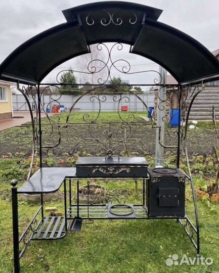 Мангал в стиле лофт