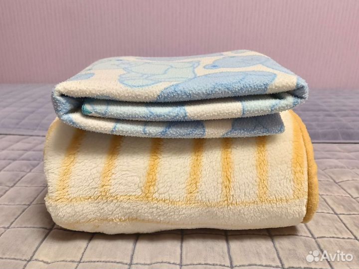 Детский флисовый плед 110х140 (комплект из 2 шт.)