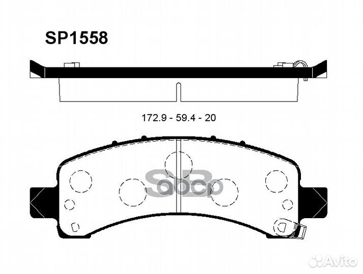 Колодки торм.дисковые Hi-Q GMC savana 1500 03