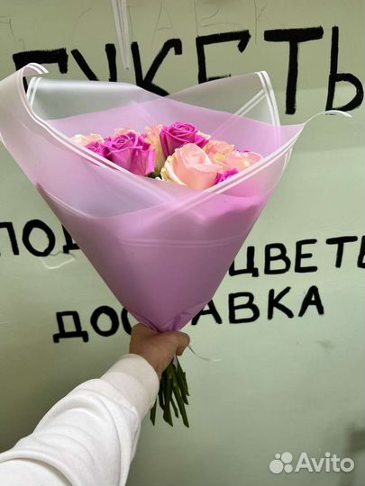 Цветы 21 роза букет для девушки доставка