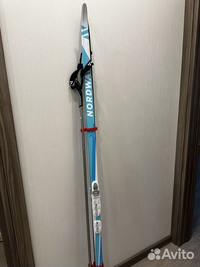 Лыжные ботинки 38 и лыжи с палками nordway fischer