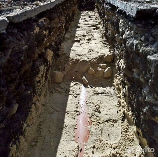 Прокол под дорогой.Монтаж водопровода,конализации