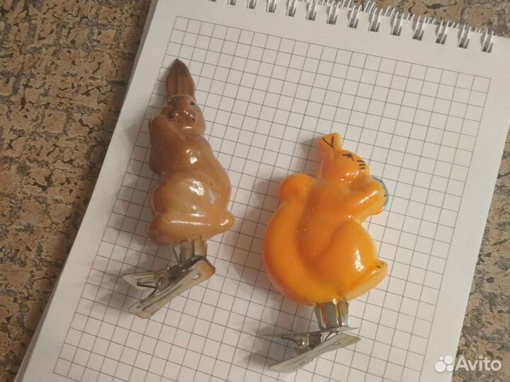 Елочные игрушки. Зайчик и Белочка